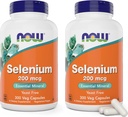 Ahora Selenium 200mcg Capsules, 300 Conde (Pack of 2) - L Selenomethionine Mineral Supplement for Women &amp; Hombre - Veg Caps, Non-GMO, Vegan Friendly, Yeast-Free