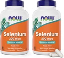 Now Selenium 200mcg Capsules, 300 Count (Pack of 2) - L Selenomethionine Mineral Supplement for Women & Men - Veg Caps, Non-GMO, Vegan Friendly, Yeast-Free