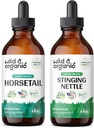 Wild " Organic Horsetail Tincture 4 fl oz " Stinging Nettle Root Tincture 4 fl oz