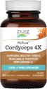 PURE ESSENCE LABS MyPure Cordyceps 4X Mushrooms - Concentrated Cordyceps Mushroom תוסף עבור מערכת החיסון, תגובה מתח, ביצועים פיזיים ונפשיים - 2 חודשים אספקת