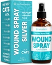 Cat Wound Care Spray ist perfekt mit Cat Cone | Nano Silver + Chlorhexidin in der Zusammensetzung | Bites, Scratches, Redness, Irritation und Sutures nach Chirurgie | 4 Oz