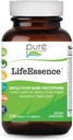 여성과 남성을위한 PURE ESSENCE LABS LifeEssence Multivitamin - 자연 초본 보충 - 비타민 D, 비타민 D3, 비타민 B12, 전체 식품 Biotin (240 정제)