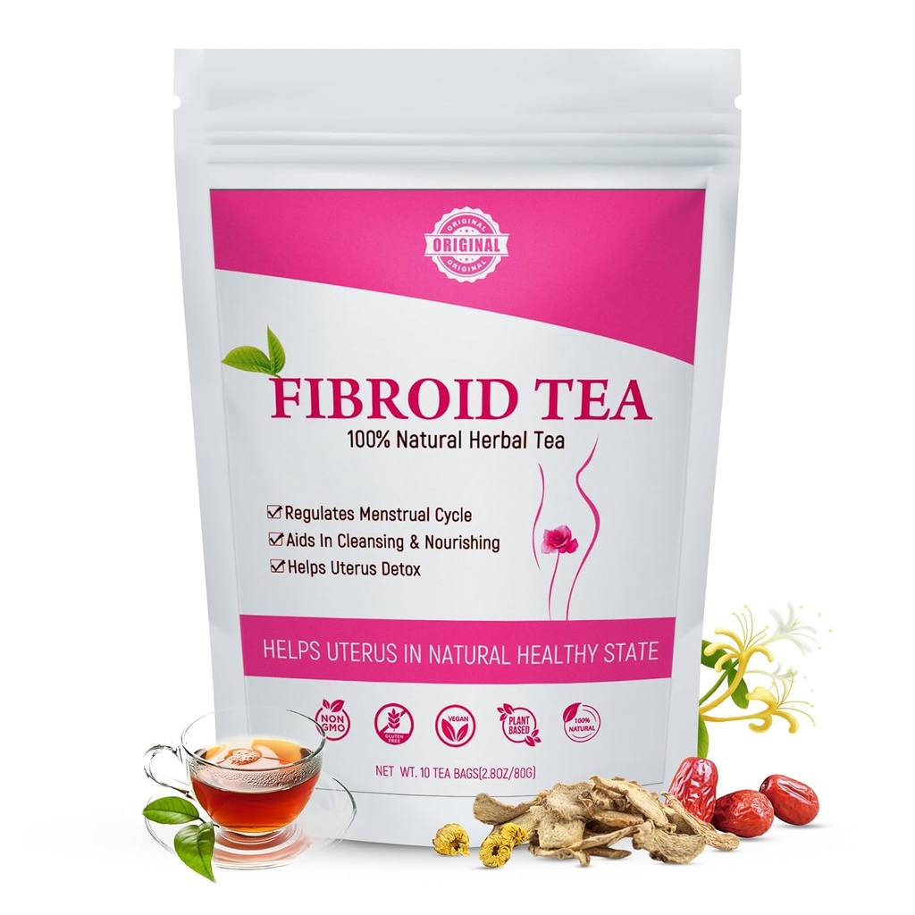 Laicuherb Fibroids Herbal dla kobiet Get ciążowe szybko i równowagi hormony, 10 Teabags Herbata płodności dla kobiet jajników, Natural Detox Womb do ciepłego Uterus i Detox