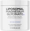 Codeage Liposomal Magnezu Glycinate Supplement, 2- Month Supply, Bisglicinate Magnezu Chelate, Chelated Magnezu Mineral Pills, BioPerine Black Pepper