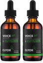 CLYOR Voice37 - Voice Remedy - 2 Pack All Natural Herbal Vocal Booster Formule Lubricate Soothe a Relieve Harsenesse Suché Itchy Throat - Enhance Singing and Speaking - 2 oz - VOICE37