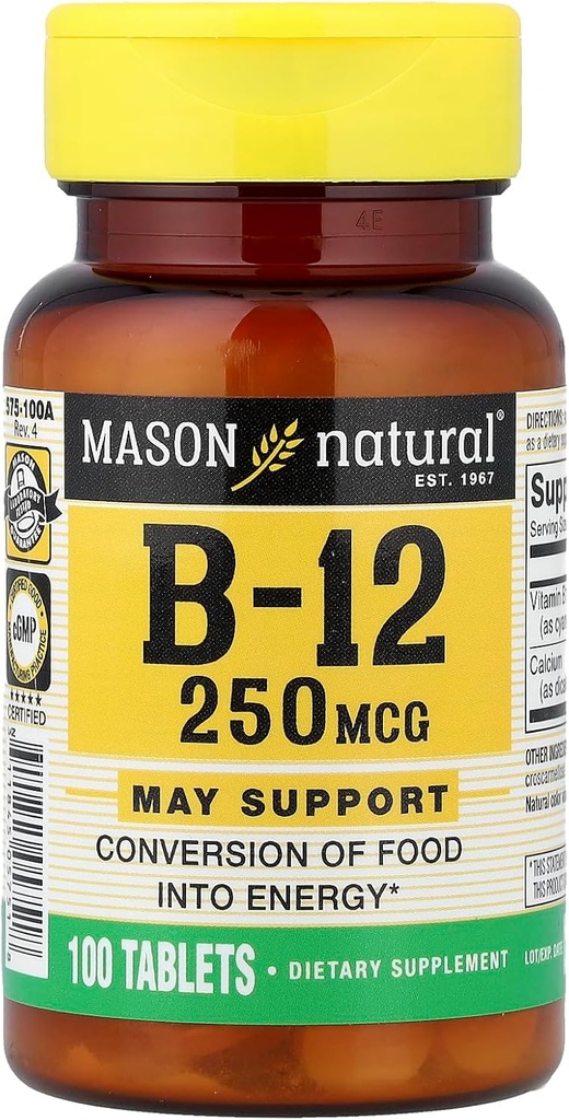 Mason Vitamin Mason B 12 250mcg Tablet