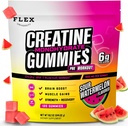 남성 여성 6g, Creatine Monohydrate Pre Post Workout Recovery Muscle Building Supplement Protein Chewables, Vegan Watermelon Creatina Gym Booty Growth Gains (120 Ct)