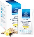 Equilife Daily Nutritional Support, All-in-One Multivitamin Meal Replacement, Pure Vanilla Flavor, Protéine végétale 15G, soutient le bien-être global incluant l'énergie, la digestion et la peau, 14 paquets