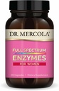 Dr. Mercola Full Specter Enzymes for Women - 22 Diverse Enzymes - Подкрепете Digestive & Gut Health - Non-GMO, Gluten-Free & Soy-Free - 90 капсули (90 сервис)