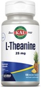 KAL L Theanine 25 מ"ג ActivMelt - הירגעות, מתח, Mood ו- Focus תוסף - Delicious Natural Pineapple Flavor עם Stevia - Vegetarian - 120 משרתות, 120 טבליות Micro Dissolve מיידי