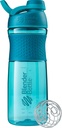 BlenderBottle SportMixer Shaker garrafa perfeita para batidos de proteína e pré-treino, 28-ounce, Teal