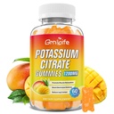 Potassium Citrate Gummies, High Potassium Supplement Gummies 1200mg for Adults & Kids, Support Leg Cramps & Muscle Health, Vegan, Mango Flavor 60 Count