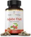 Florida Farmácia de ervas, Jujube Fruit Extract Suplemento Cápsulas 10:1 (120 Cápsulas) 500 mg por cápsula, 1000 mg Servindo