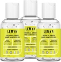 Medical Grade Hand Sanitizer Gel - 97% ORGANIC - 2 FL.OZ. PACK OF 3