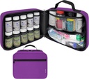 Duży wyściełana butelka butelka organizer, Medicine Bag, Case, Carrier for Medications, Witaminy i Dostawy medyczne - Travel Medicine Organizer and Home Storage Med Bag - Purple (Bez blokady)