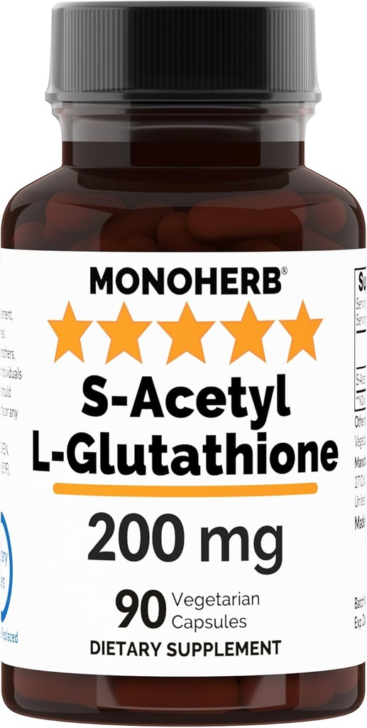 MONOHERB S-Acetyl L-glutathion 200mg - 90 Vegetarische Capsules