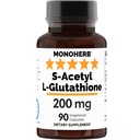 MONOHERB S-Acetyl L-glutathione 200mg - 90 Vegetarian Capsules