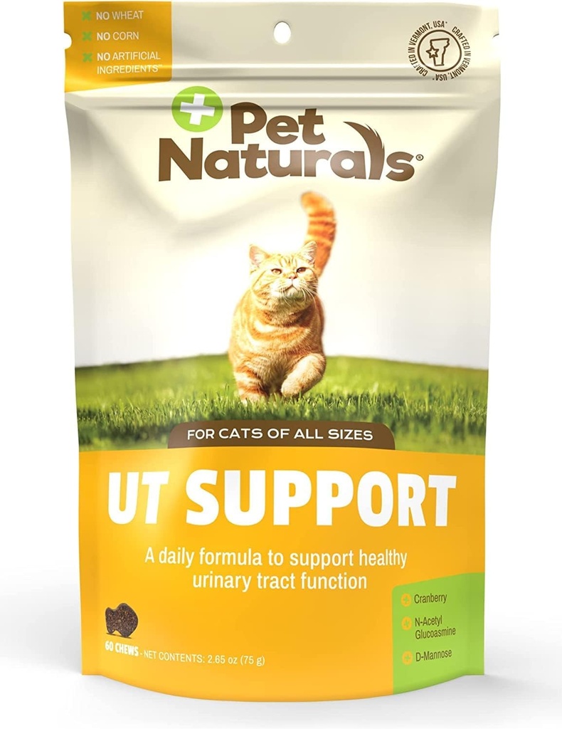 Pet Naturals UT tuki Virtsatie täydentää kissat, 60 purukumia