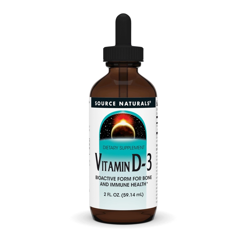 Source Naturals Vitamin D-3 Liquid Drops 2000 iu Supports Bone & Immune Health* - 2 Fluid oz