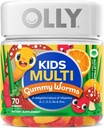 Olly lapset Multivitamiini Gummy Worms Hapanhedelmät Nyrkki vitamiinit C D E Bs Sinkki 45 päivän toimitus 70