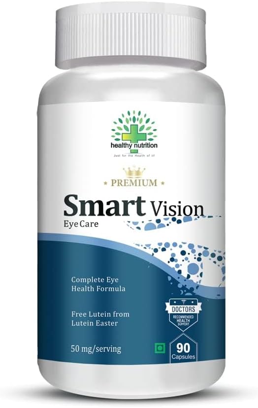 Smart Vision Eye Care supplement to Improve Vision, Blue Light, Glare Sensitivity & Digital Guard Formula (Lutein, Zeaxanthin) - Pack of 90 Vegetarian Capsules