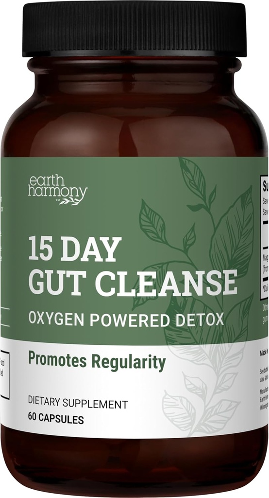 15 Day Gut čiščenje detox za ženske in moške - Veganske, ne-GMO sestavine za izgubo in zaprtje Relief z 15 Day čiščenje Gut podporo brez Cramping, Kot je razvidno na TikTok (60 kapsul)