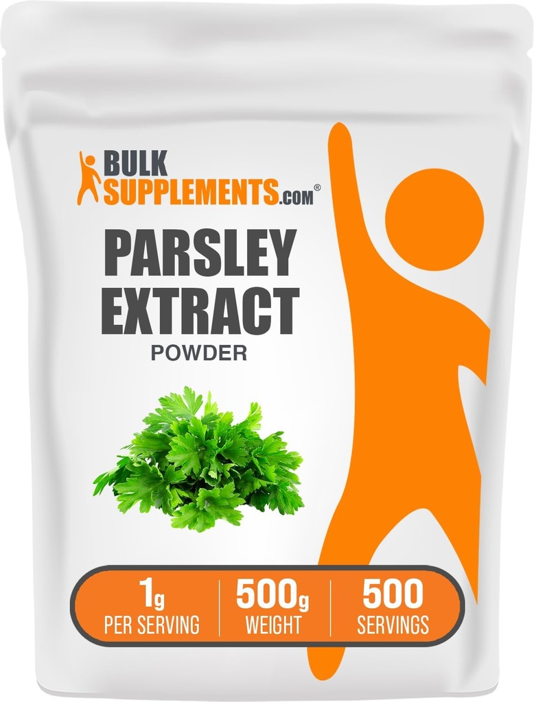Massals.com Parsley Extrapder - Parsley Apixant, font antioxidint, Helbal suplementari - Guten Free, 1g per Serving, 500g (1bs) (Pack de 1)