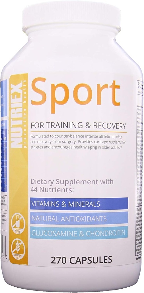 Nutriex Sport Comprehensive Multivitamin Suplement with Glucosamine & Chondroitin 270 Kapsul