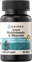 DAIKEN Mini Multivitaminas, 60 tablečių, sustiprintas Lutein, likopeno ir folikinės rūgšties, laiko išlaisvinti multivitaminų moterims ir vyrams, Vegan & lengva nuryti