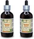 Maral Root (Rhaponticum Carthamoides) tinktura, Organic Sured Roots Liquid Extract (Značka: HerbalTerra, Proudly Made in USA) 2x4 fl.oz (2x120 ml)
