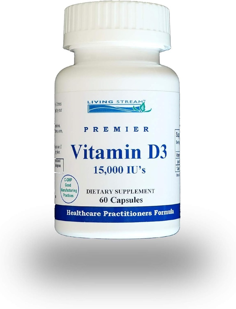 Vitamin D3 15,000 IU, 60 Capsules