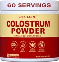 ECO-TASTE Colostrum Powder | 20% IgG 농축된 순수한 Bovine Colostrum Superfood, 첨가물 없음, 글루텐 없음, 불연, 60 인분