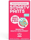SmartyPants Baby Multi&DHA Supliment:Lichid Multivitamine cu vitamina D3, C,Vitamina B6,Biotina,Choline & Lutein, pentru sugari 6-24 luni,Gluten gratuit,Free aroma de fructe naturale,30 Serviri(Pachet mai Vary)
