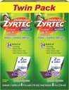 Zyrtec 24 Hr Children's Allergy Syrup med Cetirizine, Sugar-Free Grape, Twin Pack av 4 fl. oz