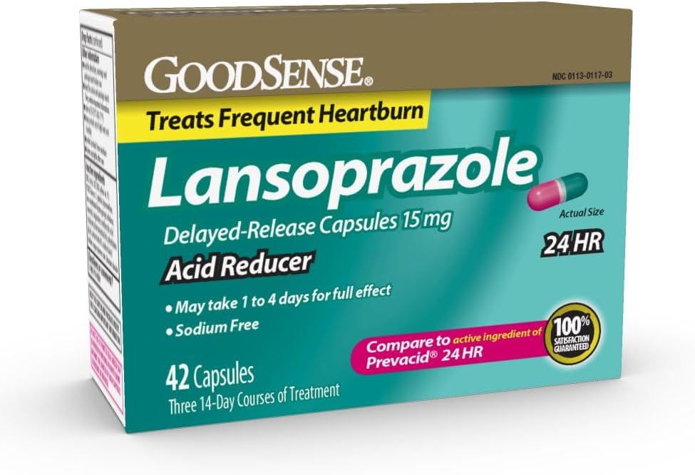 Gute Sense Säure Reducer Lansoprazole Delayed Release Capsules, 15 mg, 42 Count