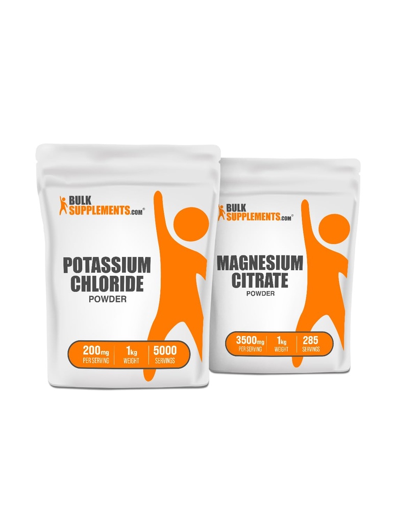 Potassium Chloride 1kg + Magnesium Citrate 1kg Bundle