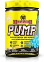 MAMMOTH PUMP - Pre Workout pulver, superior muskelpumper, øke styrke og utholdenhet, eksplosiv kraft og energi tillegg, økt fokus, rask gjenoppretting, redusert sorg (60 serverer, blå