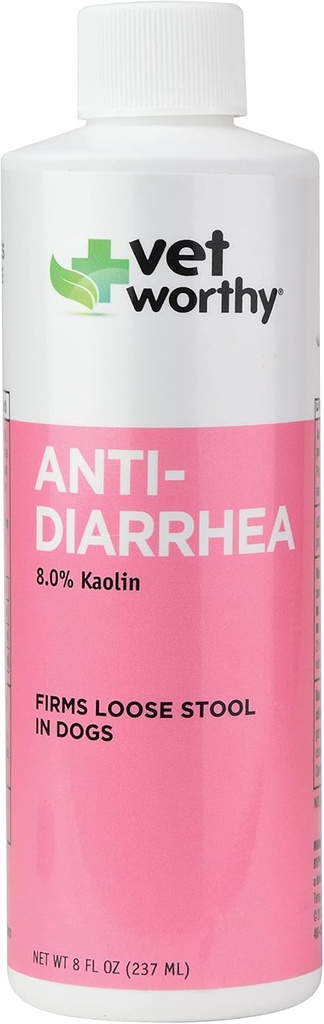 Vet Worthy Anti-Diarrhea for Dogs - Dog Supplement to Help Relieve Diarrhea, Stomach Upset, and Discomfort - 8oz