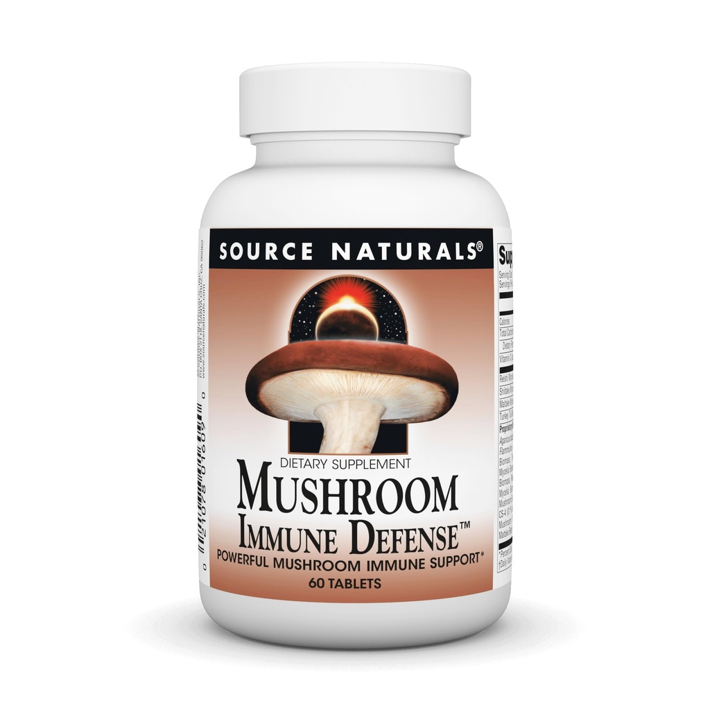 Source Naturals Mushroom Immune Defense, Powerful Mushroom Immune Support* - 60 Tablets