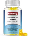 Alpha Lipoic Acid 600mg Gummys,无糖可嚼 R Lipoic Acid 对抗氧化剂和神经系统支持的补充,Brian & Skin Health, Pineapple Flavor, 60 Counter