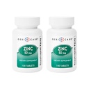 Zinc Sulfate Tablets 50mg by Geri-Care | Dietary Supplement | 100 Count Bottle, 2-Pack