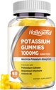 Potassium Gummies 1000mg, Maximize Potassium Abs options với vitamin B6 Manesium, Potassium phụ trợ cho người lớn, Sugar Free, 60 Count
