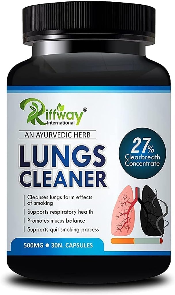 Lungs Cleaner Ayurvedic Capsules for detox for røykere, renser og detoksiserer lunger, 30 kapsler