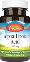 Carlson - Alpha Lipoïnezuur, 300 mg, bevordert energieproductie, 90 tabletten
