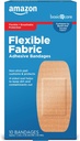 พื้นฐาน การดูแล Febric Adhesive bandages, XL (2 ใน x 4 in), การป้องกันสําหรับทุกชนิดผิวหนัง, การยืดตัวที่ยืดหยุ่นต่อบาดแผล, 10 เคานต์