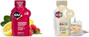 GU Energy Gel 8-Count Raspberry Lemonade och födelsedag Cake Sports Nutrition Energy Gel Bundle