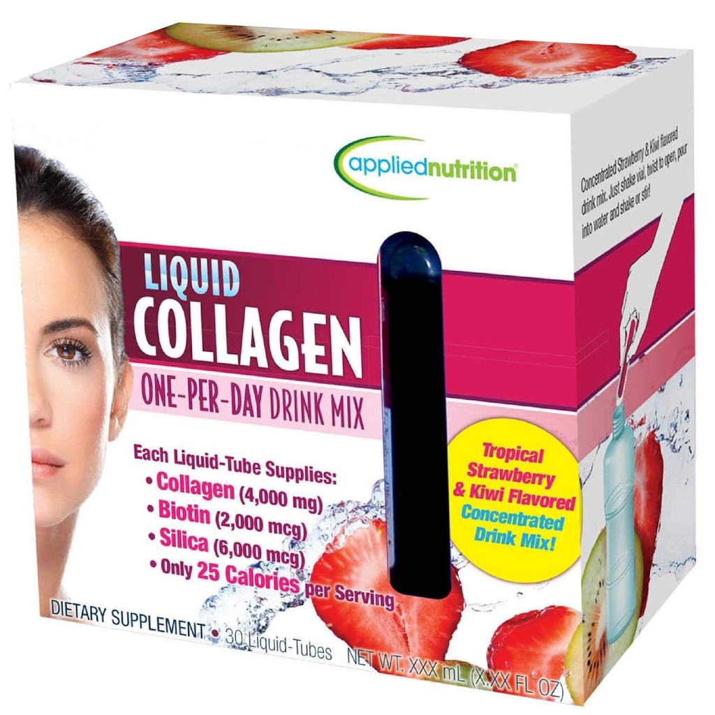 Applied Nutrition Liquid Collagen Drink Mix 4000 mg, 30 Tubes