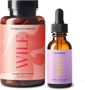 Wile Women 's Stress Relief Supplement & Un- Worry Drops, 2- Pack, Mood Support for Women, (1) Palack Herbal kiegészítők 60 kapszula & (1) Stress Relief Tincture, 1fl oz