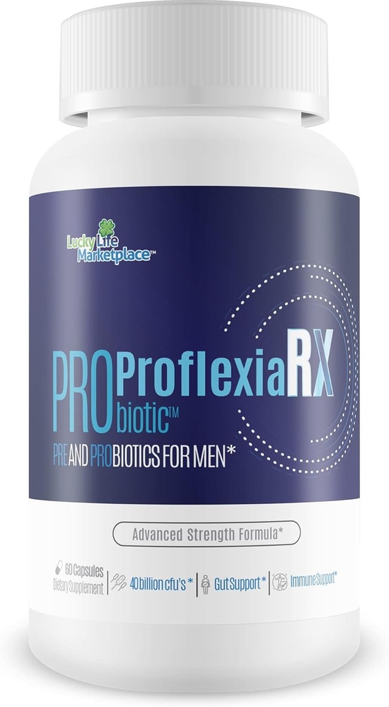 Probiotika Profxia Rx Male Formula - vår beste mannlige formel med prebiotika og over 40 milliarder CFU probiotika - støtte din mannlige helse med denne naturlige probiotika for menn