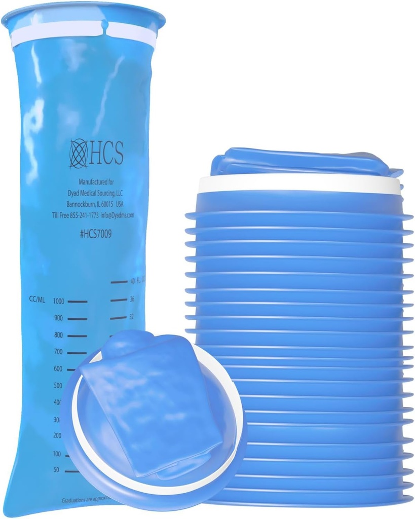 HCS Emesis 부대 처분할 수 있는 - 우수한, 병원 급료, 성인 & 아이 - 차, 여행, 가정 사용을 위해 처분할 수 있는 Vomit 부대 - 던지기, 벌거벗은, Puke - 24의 강한 (40 fl oz)